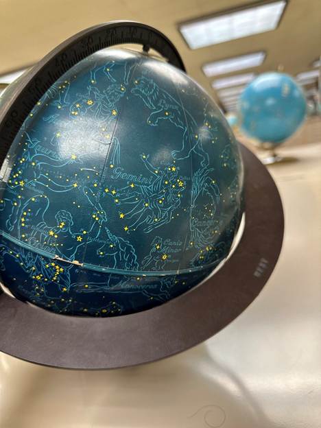 A  celestial globes showing the 12 astrological signs