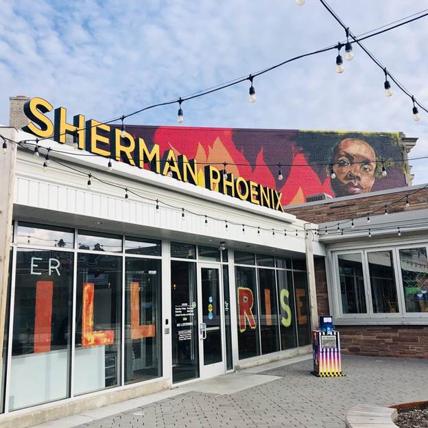 View of the main entrance at Sherman Phoenix