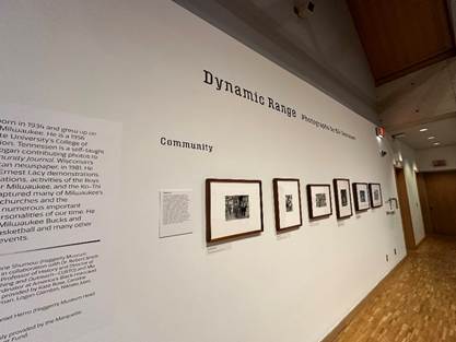 Second floor gallery at Haggerty Art Museum